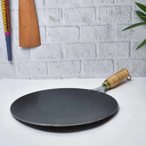 100% Pure Cast Iron Roti Tawa – Induction-Safe Flat Cooking Pan 1