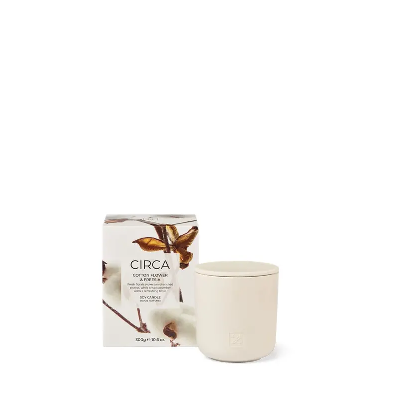 Circa 300G Soy Candle In Cotton Flower & Freesia Blend 1