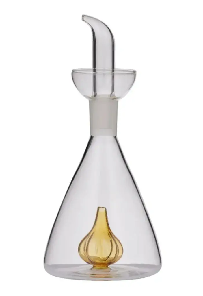 Coast To Coast Garlic-Infused Oil Bottle – Amber Glass (9X20Cm) 1