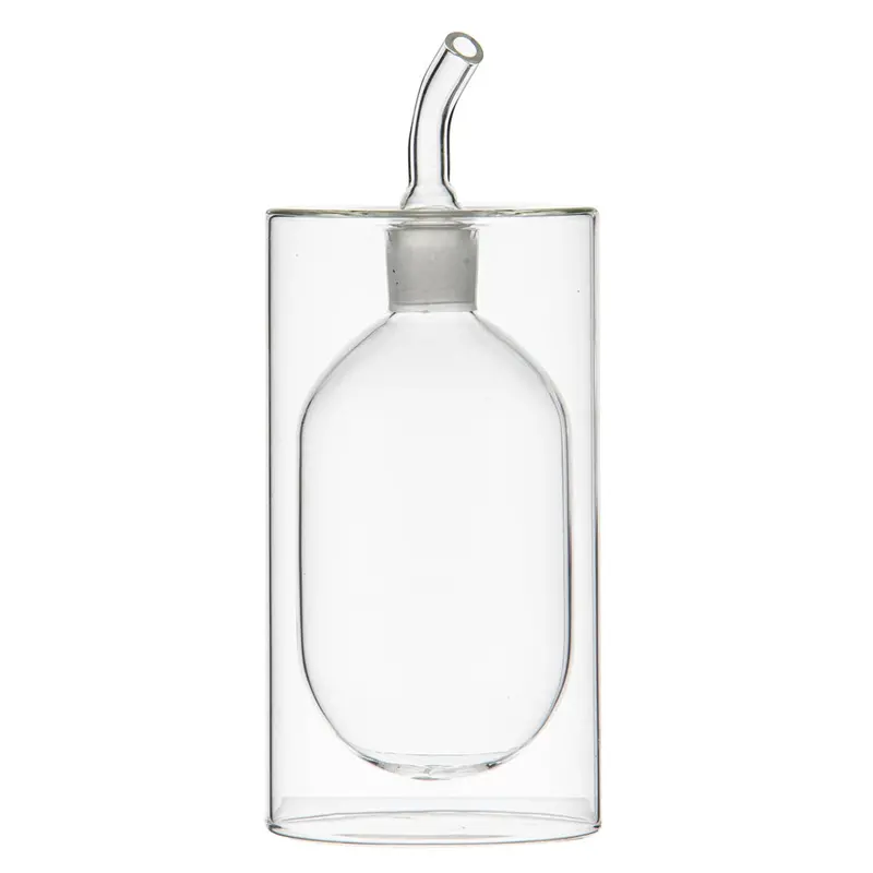 Ladelle Gather Double-Wall Glass Oil Bottle – Sleek Modern Dispenser 1