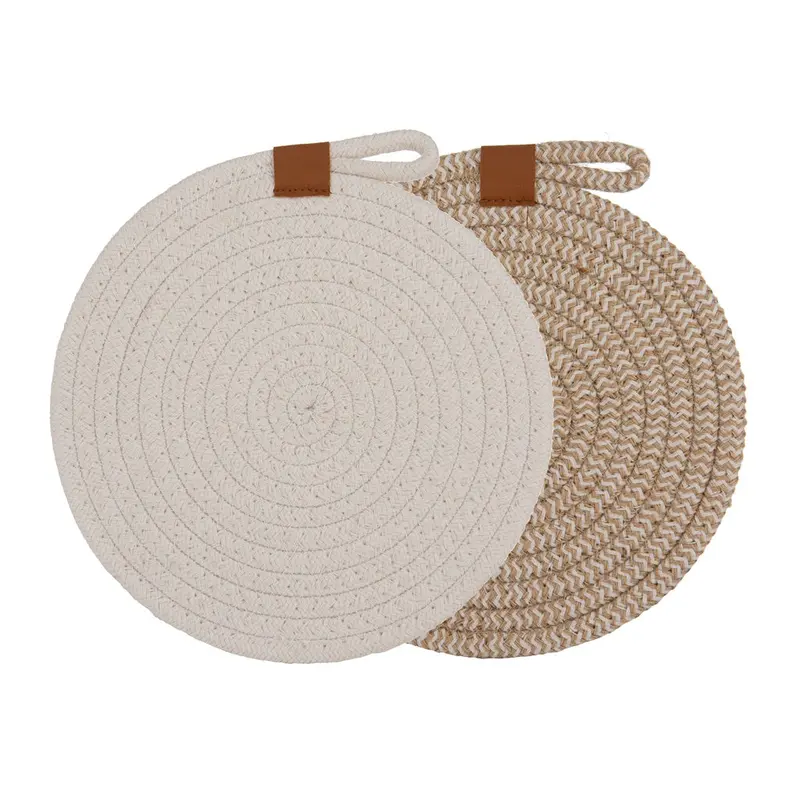 Ladelle Nash White Marble-Look Trivet Set – 2-Pack 1