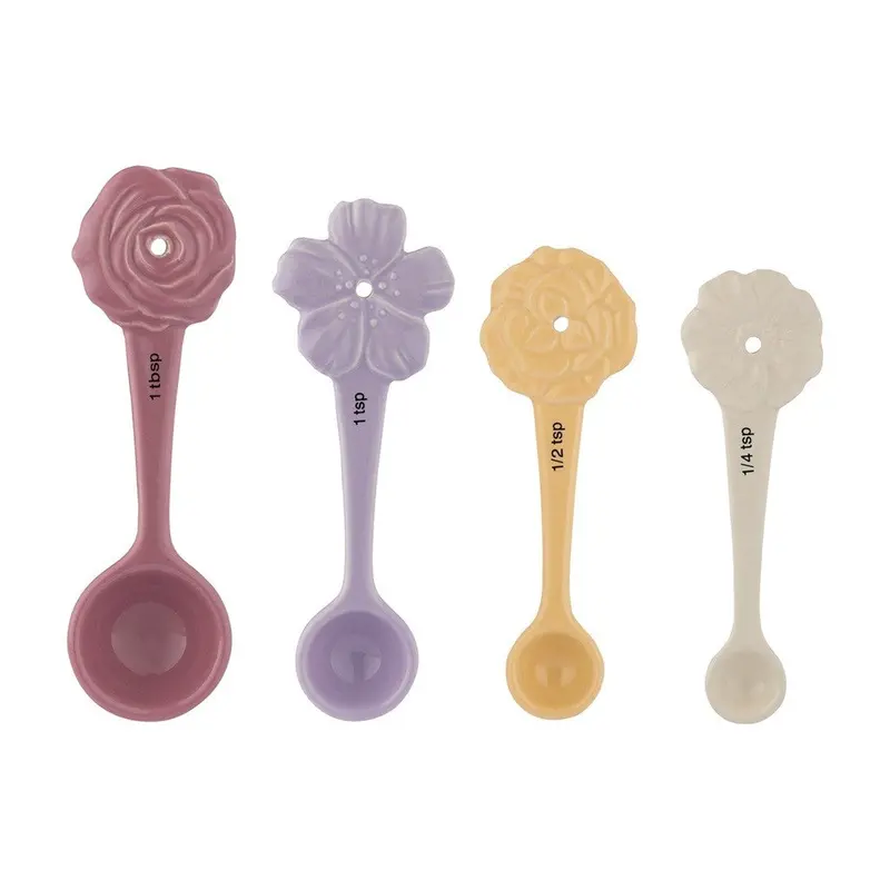 Mason Cash Meadow Measuring Spoons – Set Of 4 Stainless Steel Scoops 1