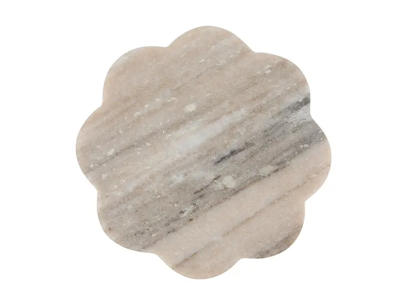 Maxwell & Williams Scallop-Edged Marble Coaster – 11.5Cm Beige 1
