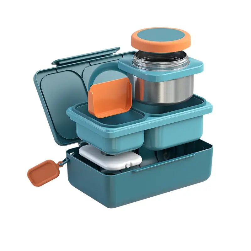 Omieboxup Teal Green Modular Bento Box 1