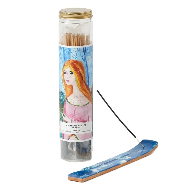 Pilbeam Living 'You Are All Kinds Of Amazing' Uplifting Incense Collection With Holder – 100 Count 1