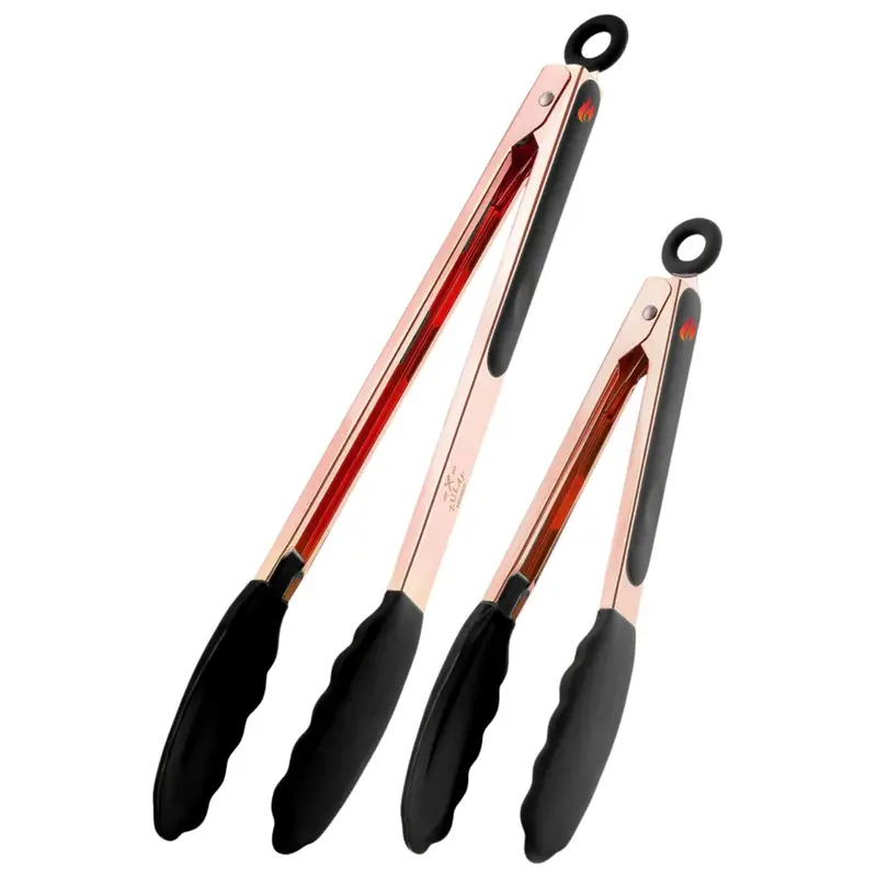 Premium Stainless Steel Cooking Tongs – 9-Inch And 12-Inch Set 1