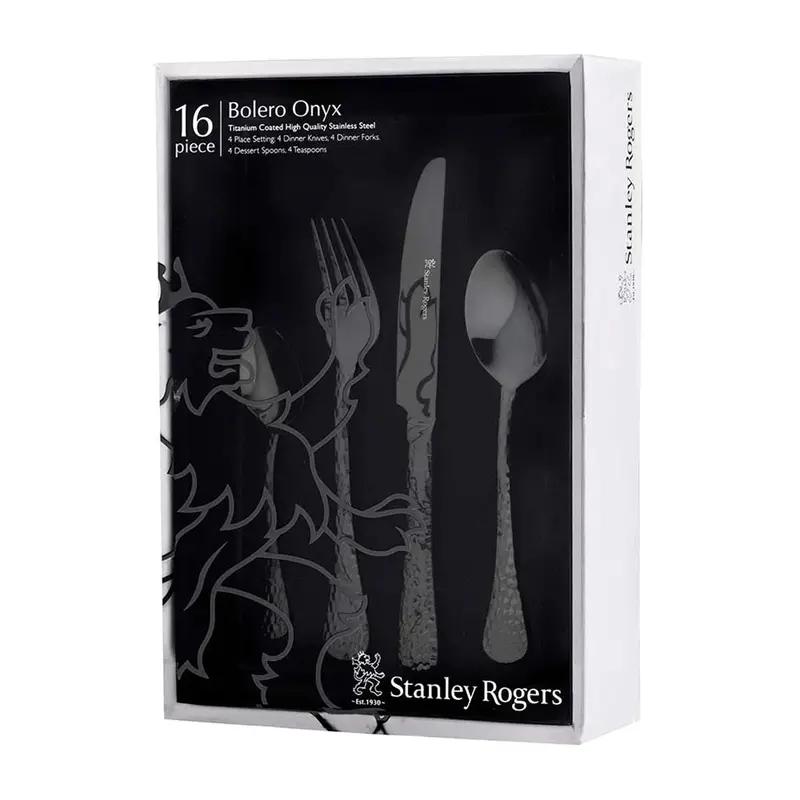 Stanley Rogers Bolero 16-Piece Cutlery Set — Onyx Matte Black 1
