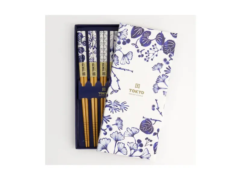 Tokyo Design Flora Japonica Chopstick Set – 5 Pairs, Elegant Ceramic Finish 1