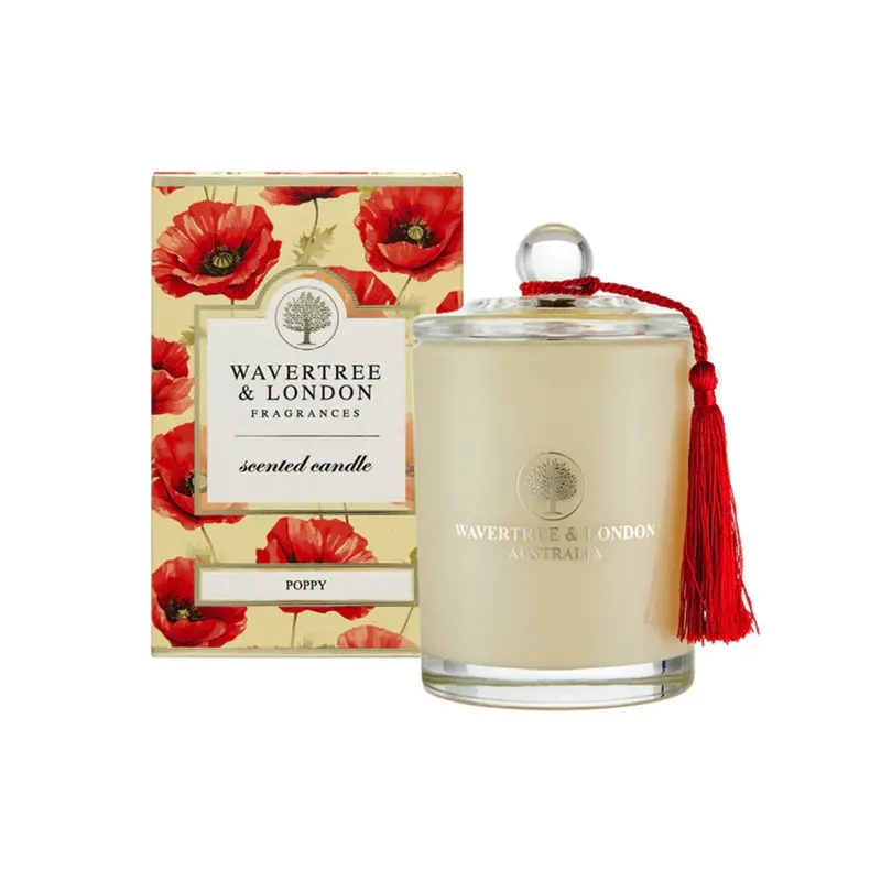 Wavertree & London Poppy Scented Candle – 330G Soy Wax Blend 1